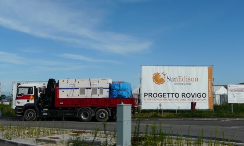 Grúas Buj comienza los trabajos en Rovigo (Italia)